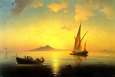 La baie de Naples - Ivan Aïvazovski