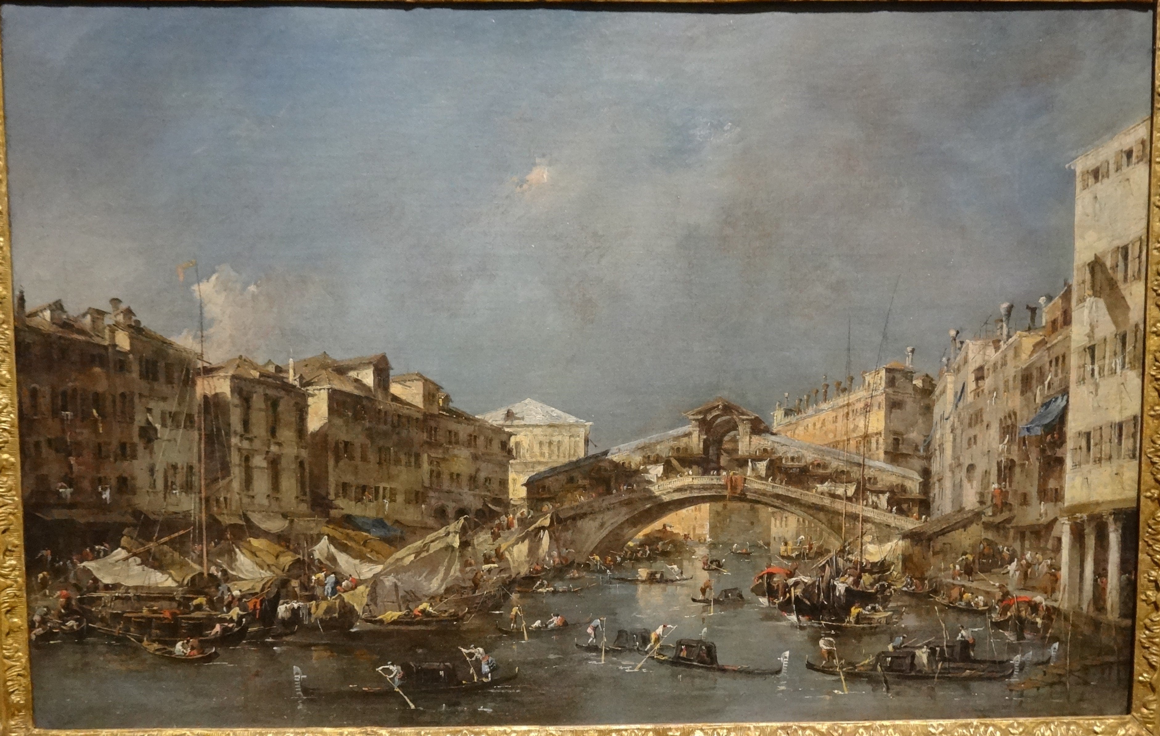 Le Grand Canal avec le pont du Rialto vu du sud - Francesco Guardi - Alpha Reproduction