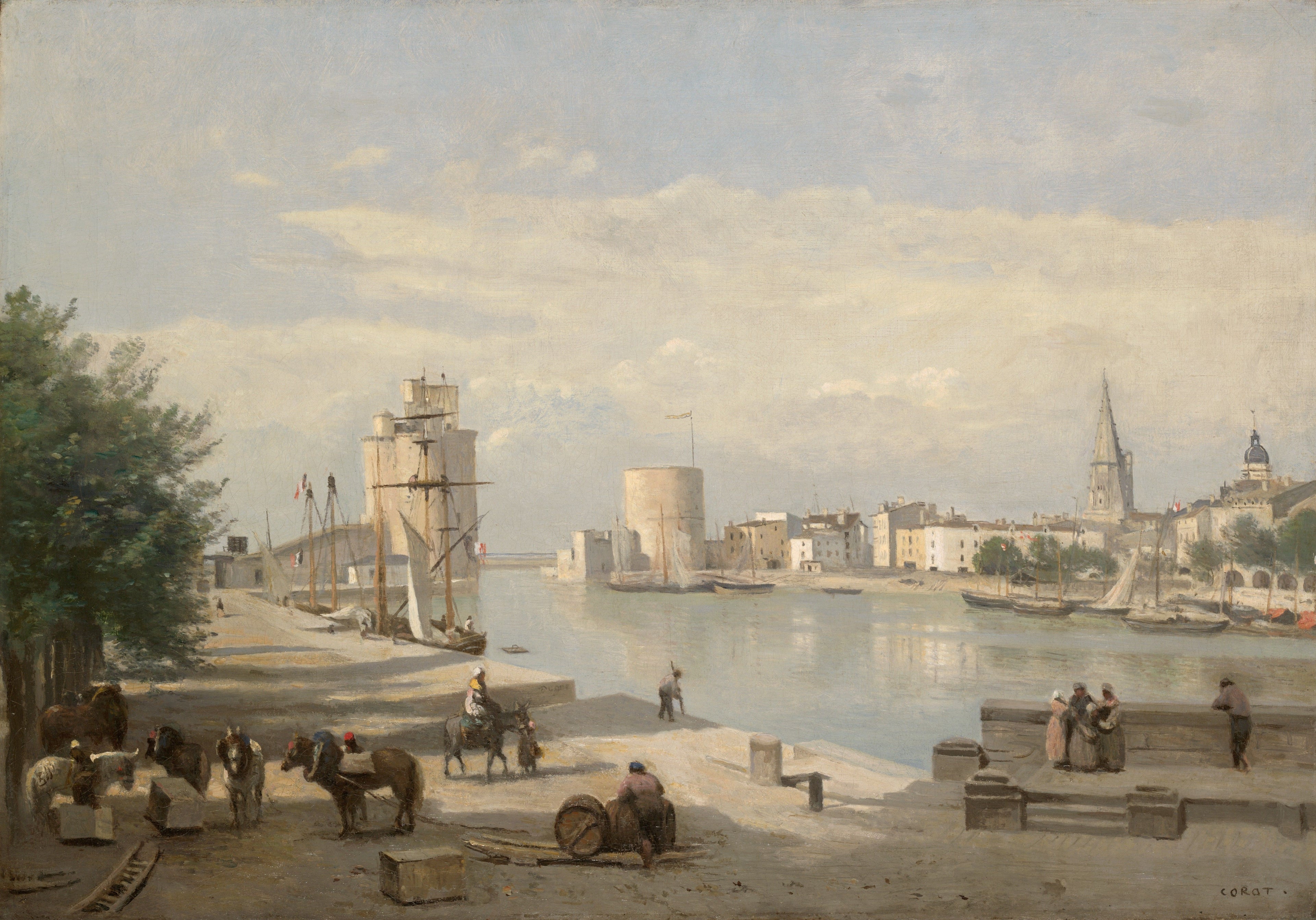 Le Port de La Rochelle - Jean-Baptiste Camille Corot