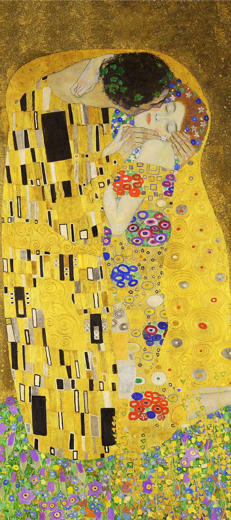 💛 Pocałunek (Szczegół II) – Gustav Klimt (1907–1908)