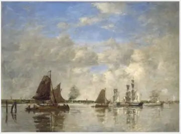 Meuse w Dordrecht - Eugène Boudin