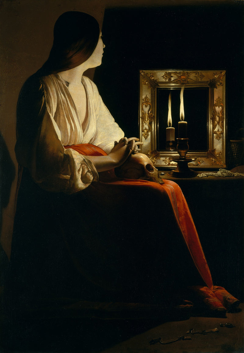 Madeleine z dwoma płomieniami - Georges de La Tour