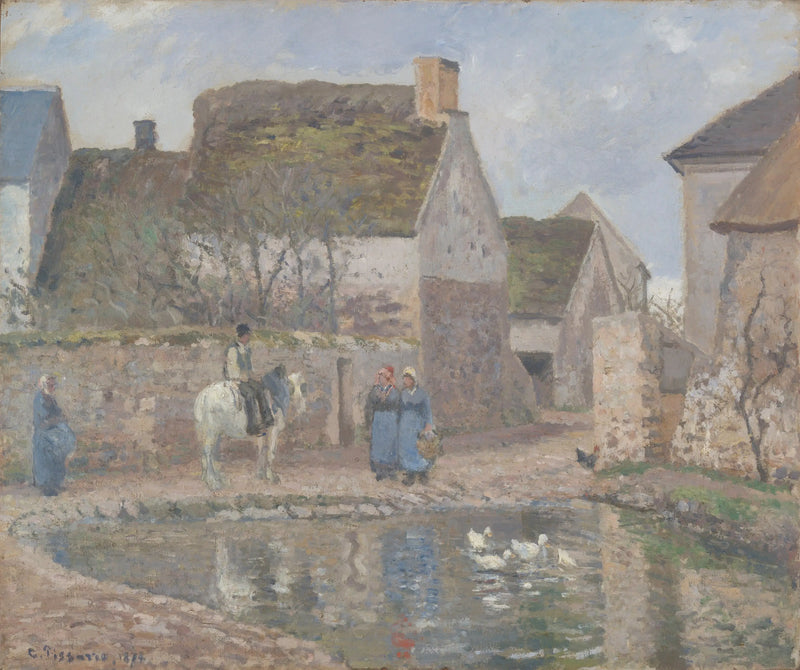 Staw z kaczkami w Ennery - Camille Pissarro