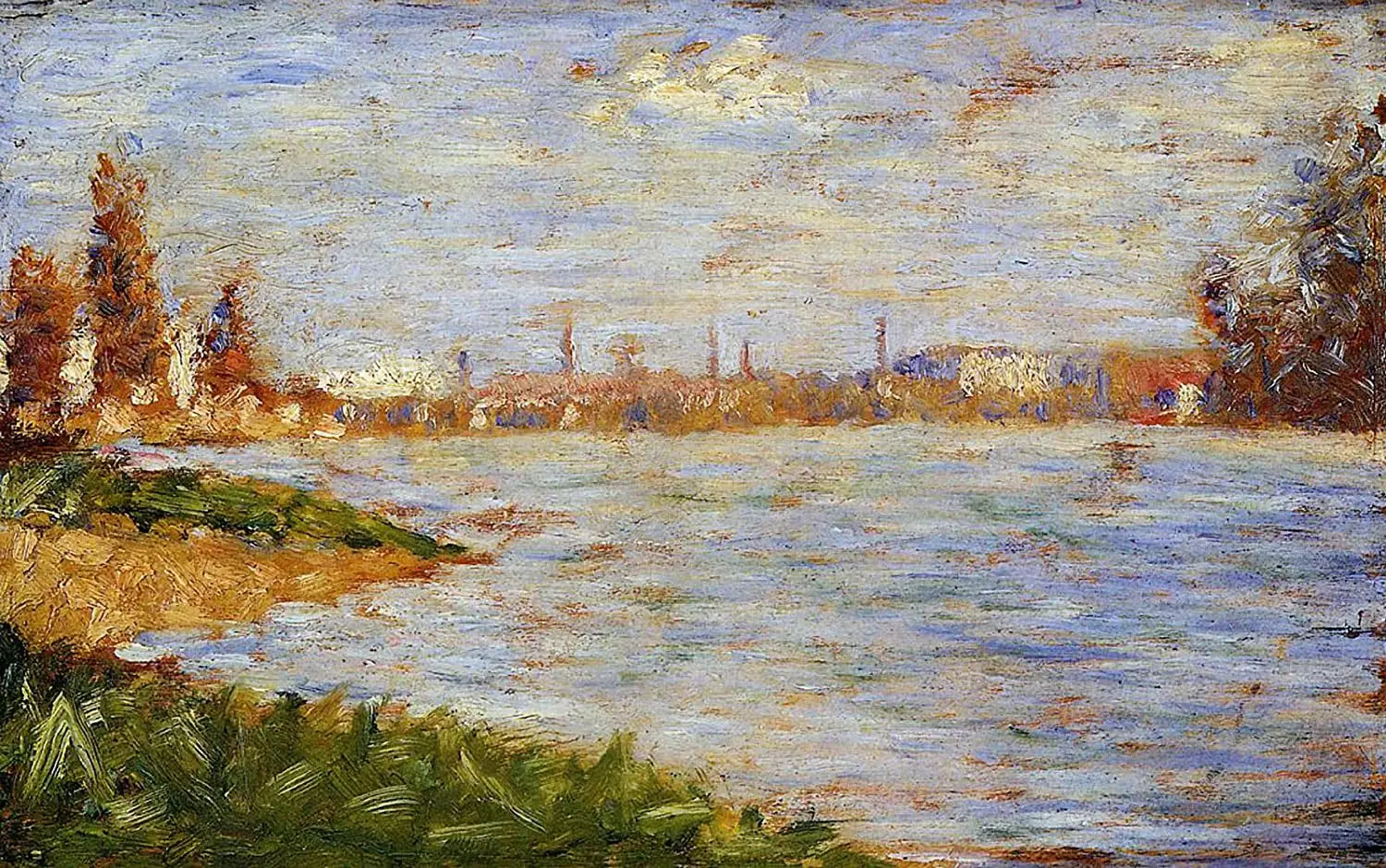 Reproduction du tableau « Les berges - Georges Seurat » par Alpha Reproduction en peinture à l’huile