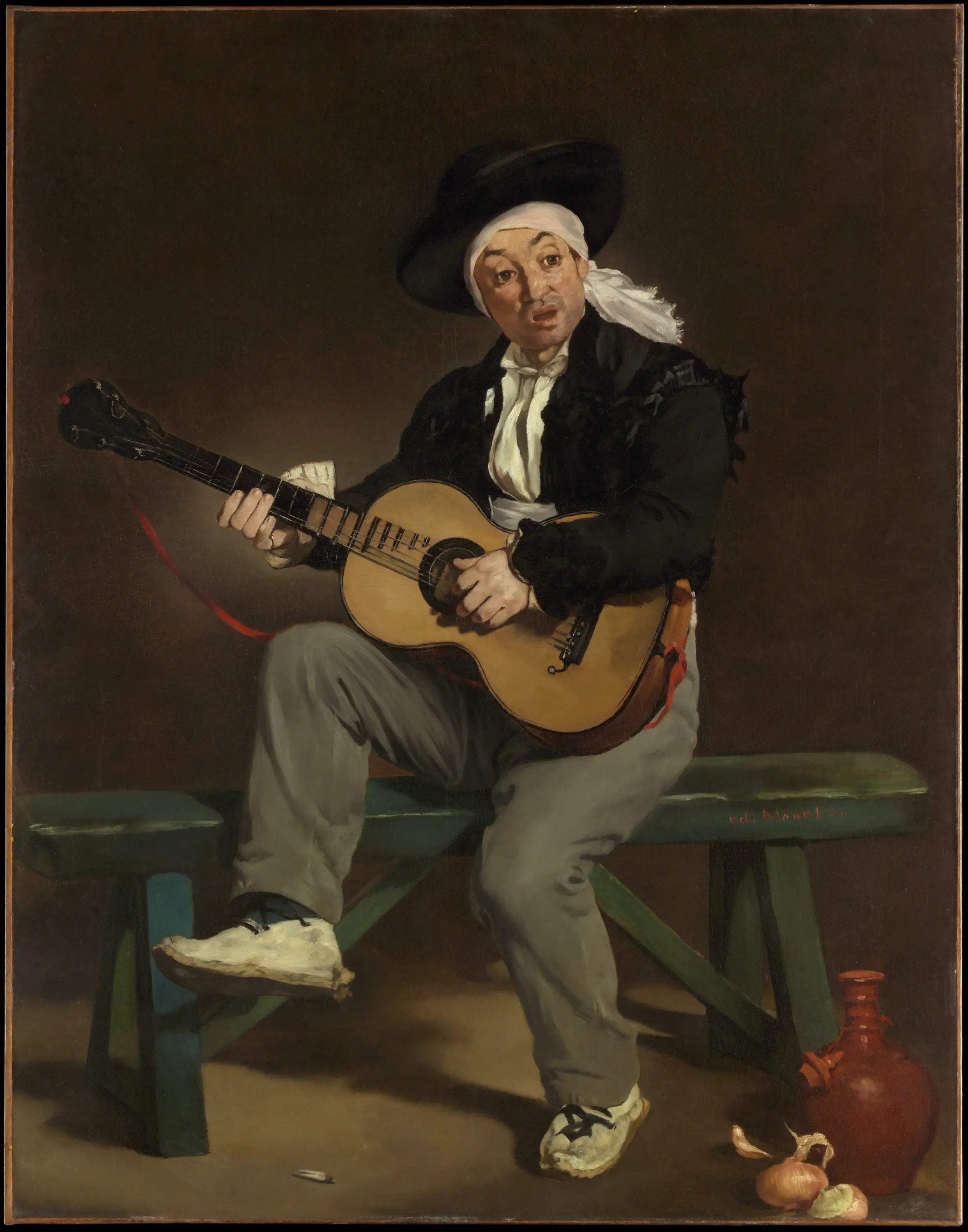 Reproduction du tableau « Le Chanteur espagnol - Édouard Manet » par Alpha Reproduction en peinture à l’huile