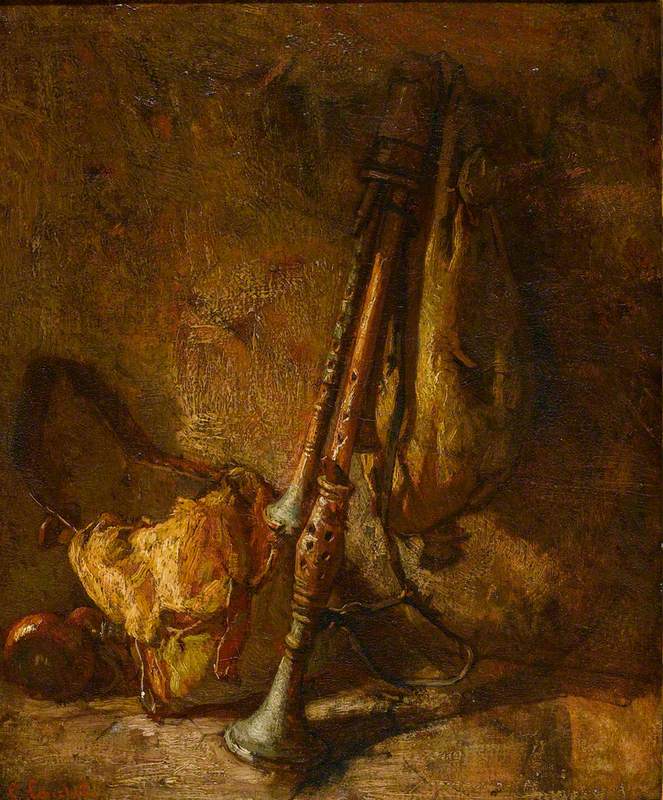 Nature morte avec une cornemuse - Thomas Couture