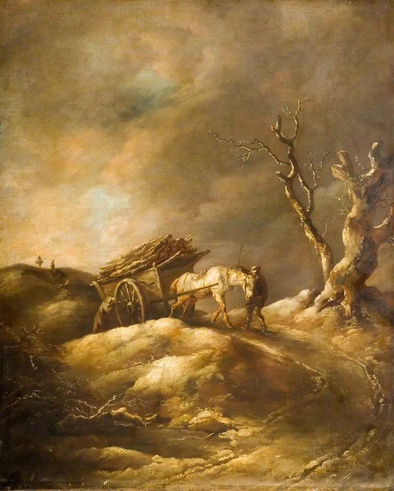 Scena zimowa z koniem i wozem - Thomas Gainsborough