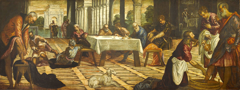 Chrystus obmywający stopy uczniom - Jacopo Tintoretto