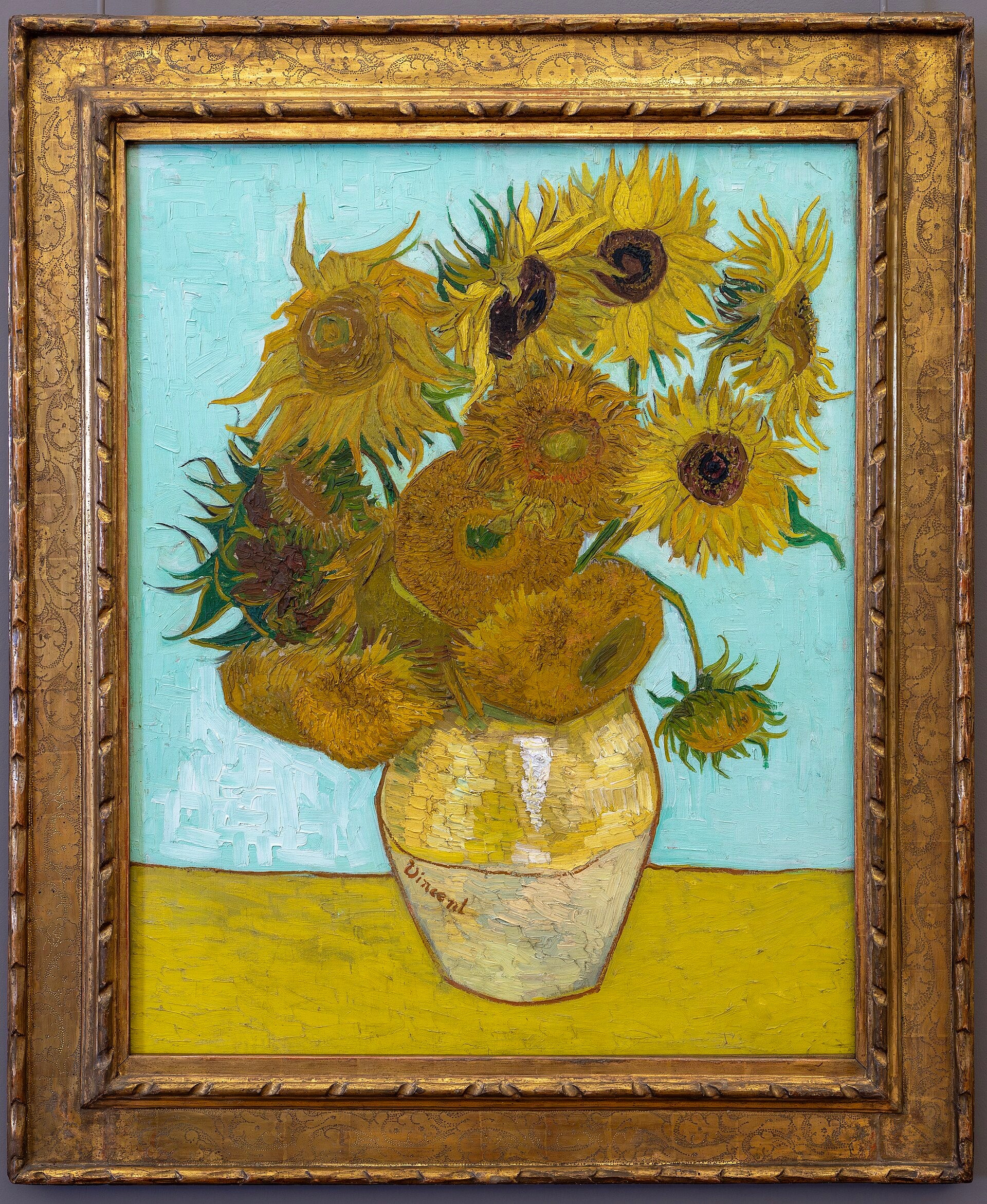 Słoneczniki (Martwa natura: Wazon z dwunastoma słonecznikami) - Vincent van Gogh