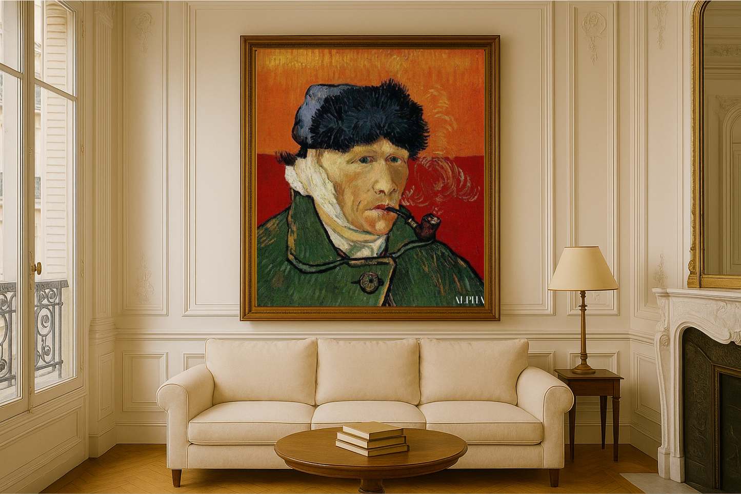 🖼️ Autoportret z zabandażowanym uchem i fajką – Vincent van Gogh (1889)