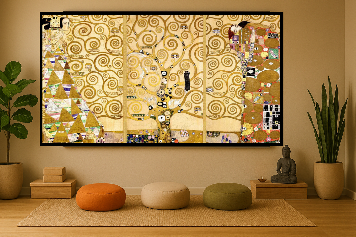 🌳✨ Drzewo Życia – Fryz Stoclet – Gustav Klimt (1905–1909)