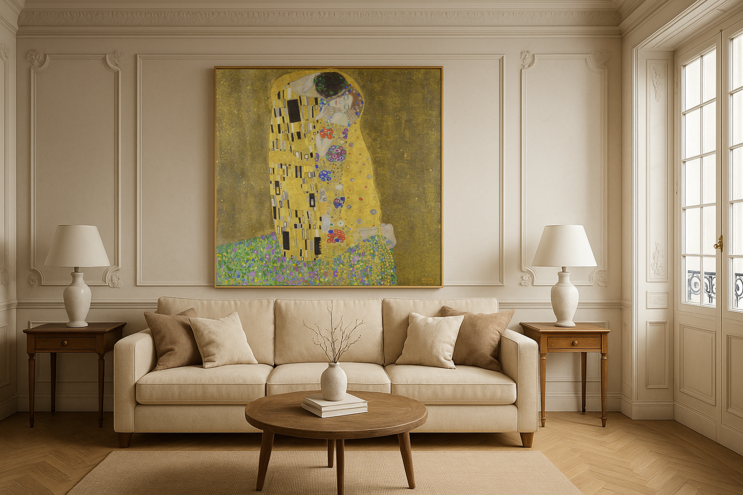 💛 Pocałunek – Gustav Klimt (1907–1908)