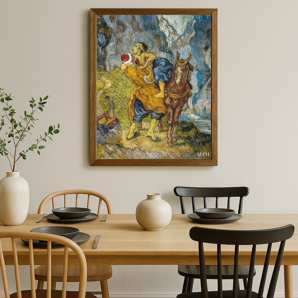 🤝 Dobry Samarytanin (według Delacroix) – Vincent van Gogh (1890)