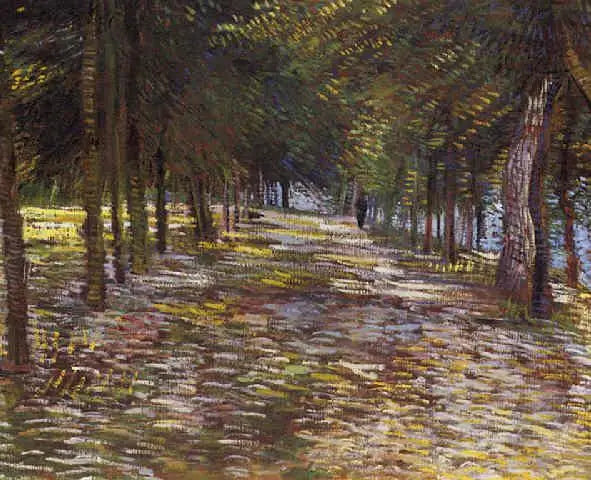 Reproduction du tableau « Avenue de Parc Voyer d'Argenson à Asnières - Vincent van Gogh » par Alpha Reproduction en peinture à l’huile