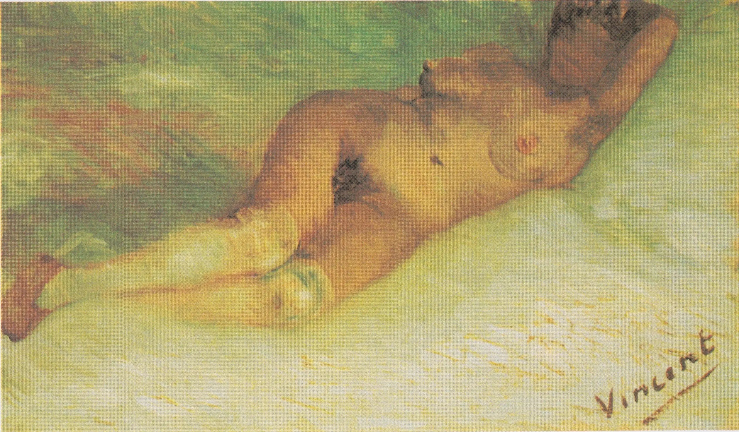 Reproduction du tableau « Femme nue allongée - Vincent van Gogh » par Alpha Reproduction en peinture à l’huile