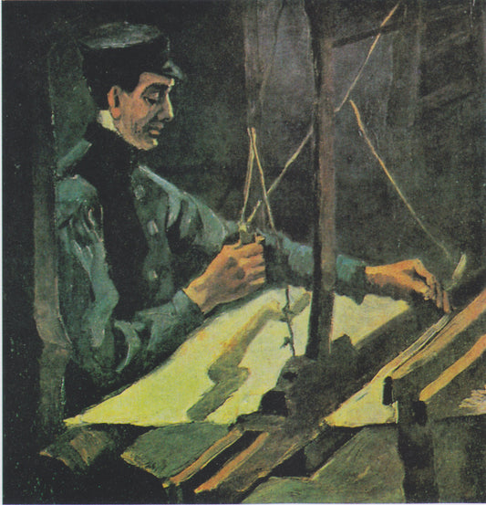 Reproduction du tableau « Tisserand tourné vers la droite (demi-figure) - Vincent van Gogh » par Alpha Reproduction en peinture à l’huile