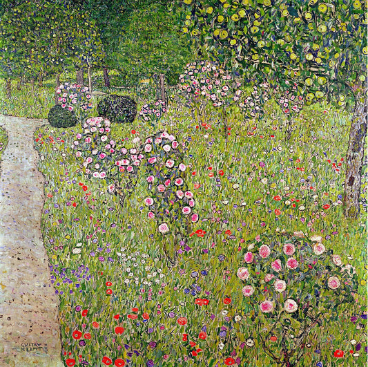 🌸 Sad z różami – Gustav Klimt (około 1912)
