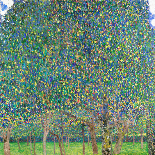 🌳 Sady z drzewami owocowymi – Gustav Klimt (około 1905)