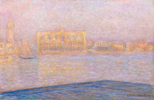 „Widok na Pałac Dożów z San Giorgio Maggiore” – Claude Monet (1908)