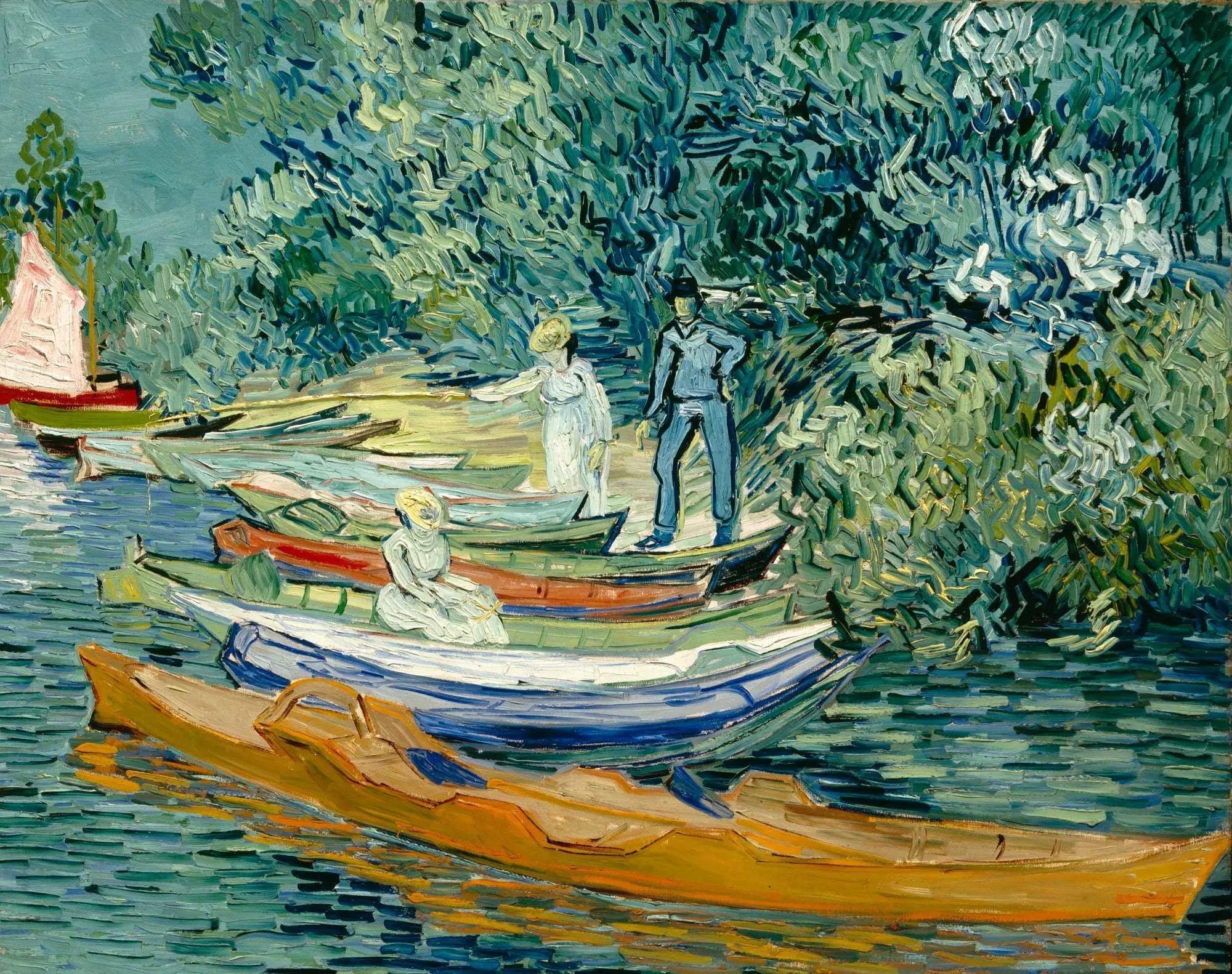 Reproduction du tableau « Banque de l'Oise à Auvers - Vincent van Gogh » par Alpha Reproduction en peinture à l’huile