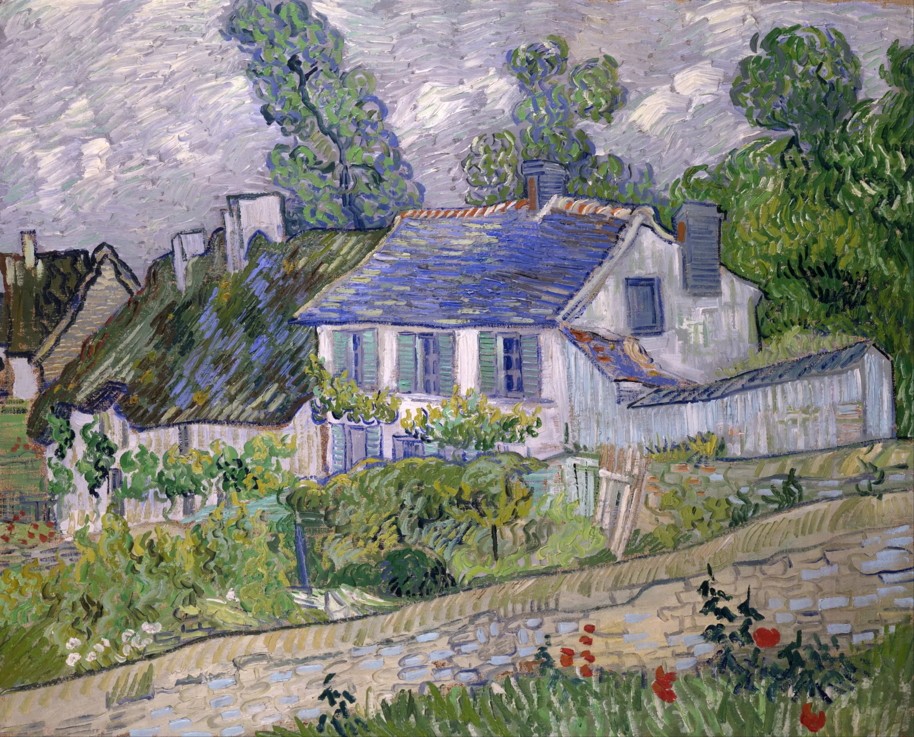 Reproduction du tableau « Maisons à Auvers-sur-Oise - Vincent van Gogh » par Alpha Reproduction en peinture à l’huile