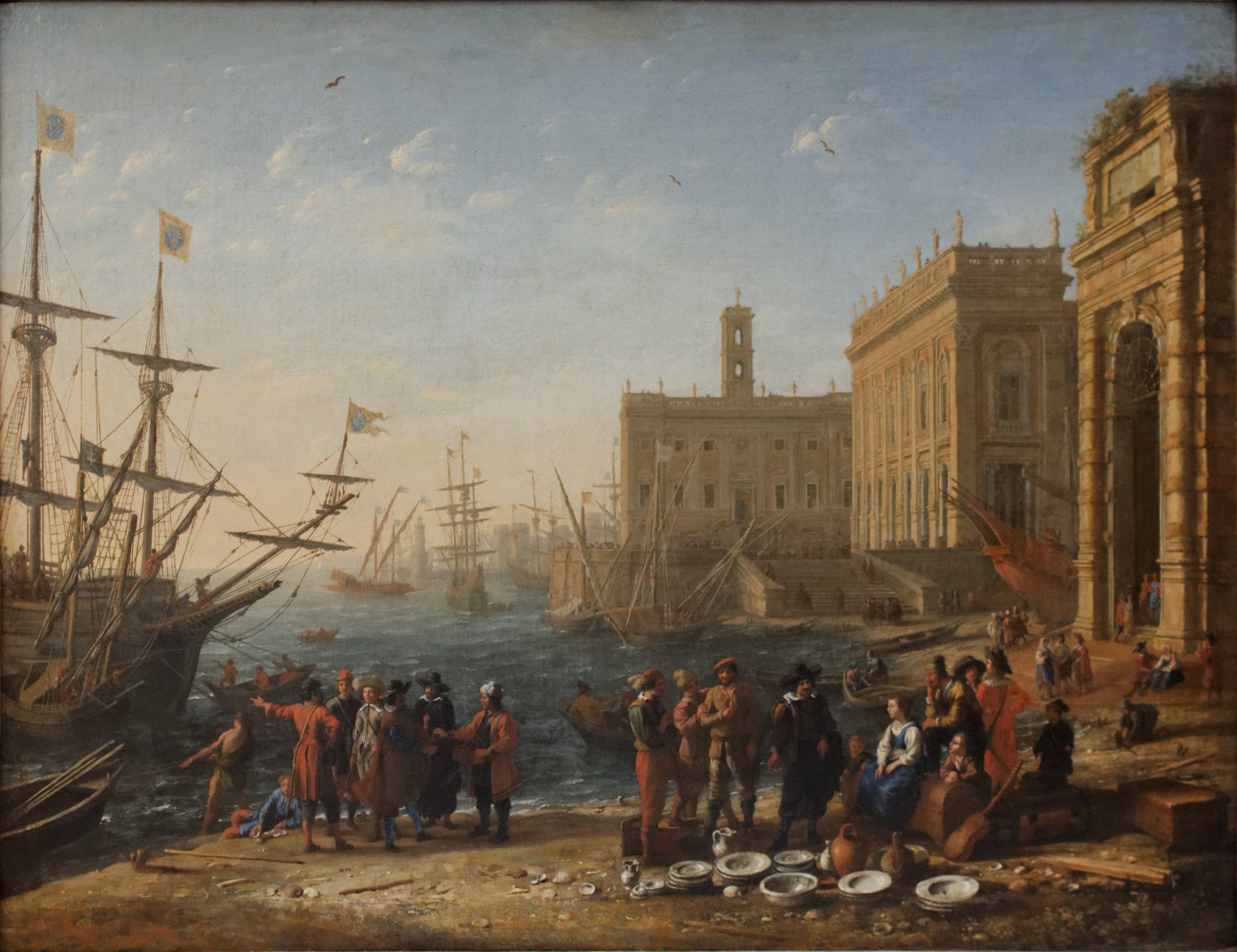 Vue d'un port avec le Capitole - Claude Lorrain