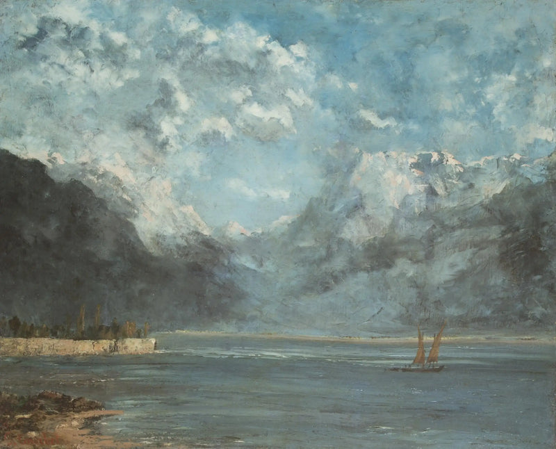 Widok na Jezioro Genewskie - Gustave Courbet