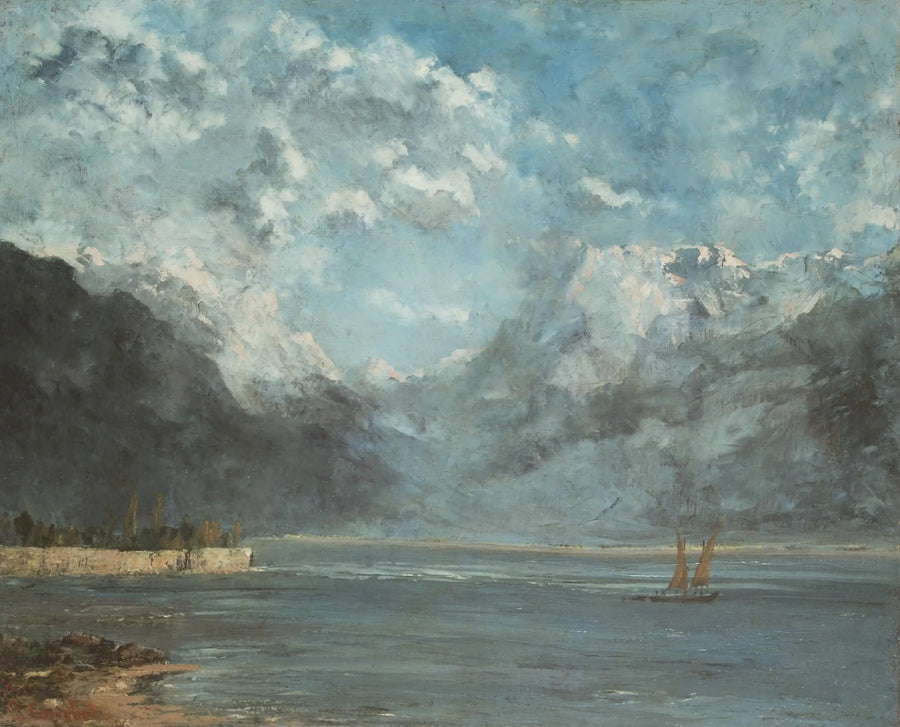 Widok na Jezioro Genewskie - Gustave Courbet