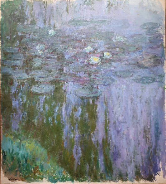 🌿 Nenufary – Zielone i Fioletowe Refleksy