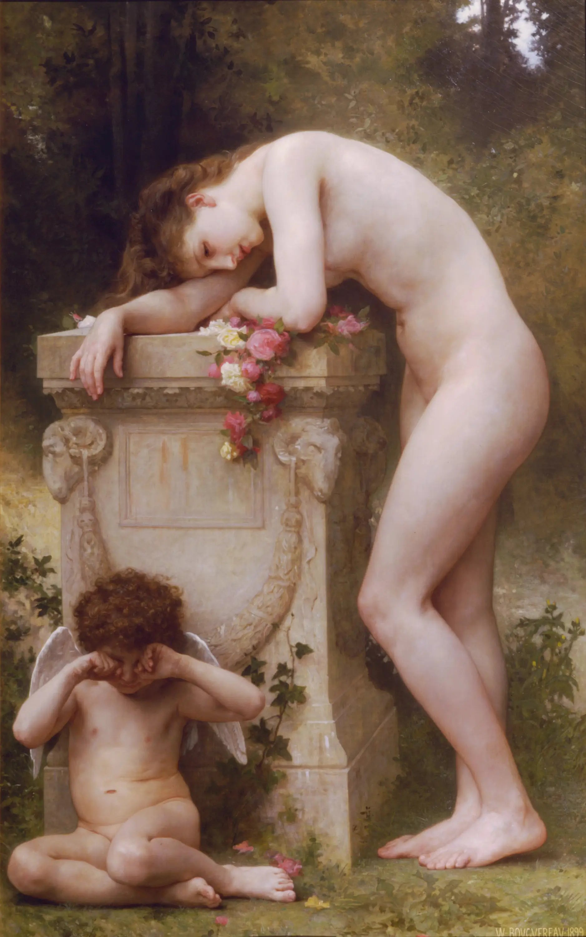 Reproduction du tableau « Douleur d'amour - Bouguereau » par Alpha Reproduction en peinture à l’huile