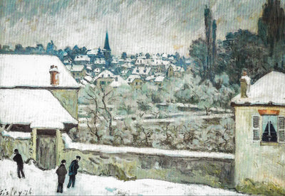 Reproduction du tableau « Hiver à Louveciennes - Alfred Sisley » par Alpha Reproduction en peinture à l’huile