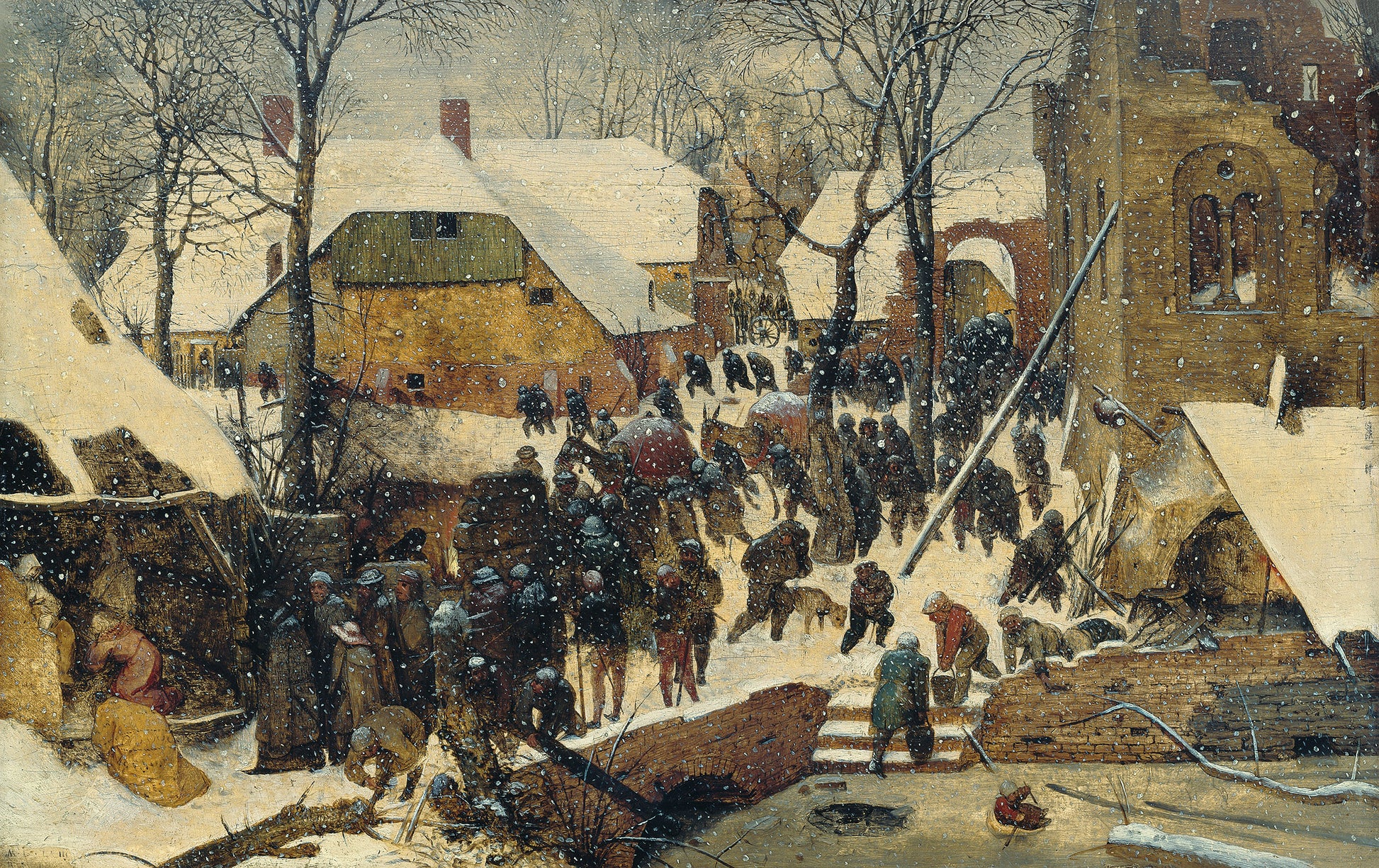 Adoracja mędrców w zimowym krajobrazie - Pieter Brueghel Starszy