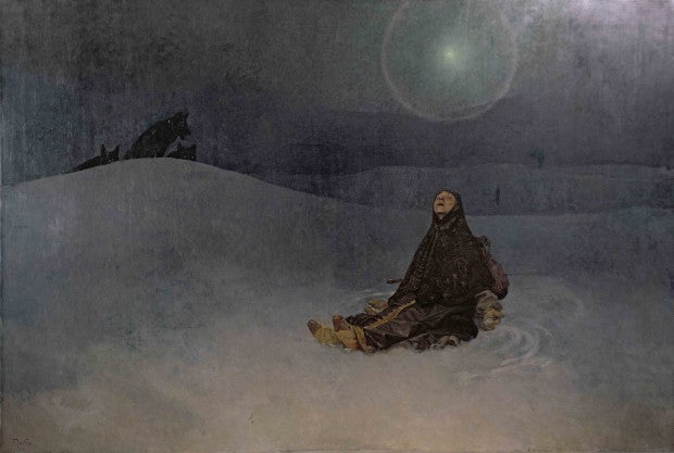 Kobieta na pustyni - Alphonse Mucha