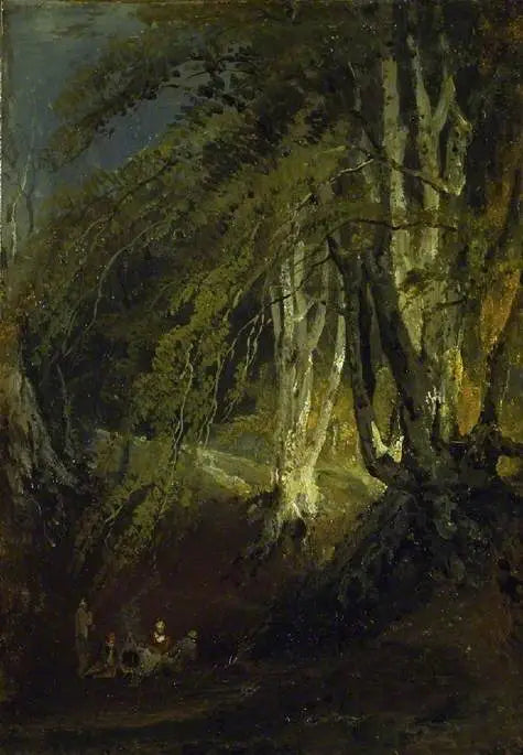 Bukowe drewno z cyganami przy ognisku - J. M. W. Turner