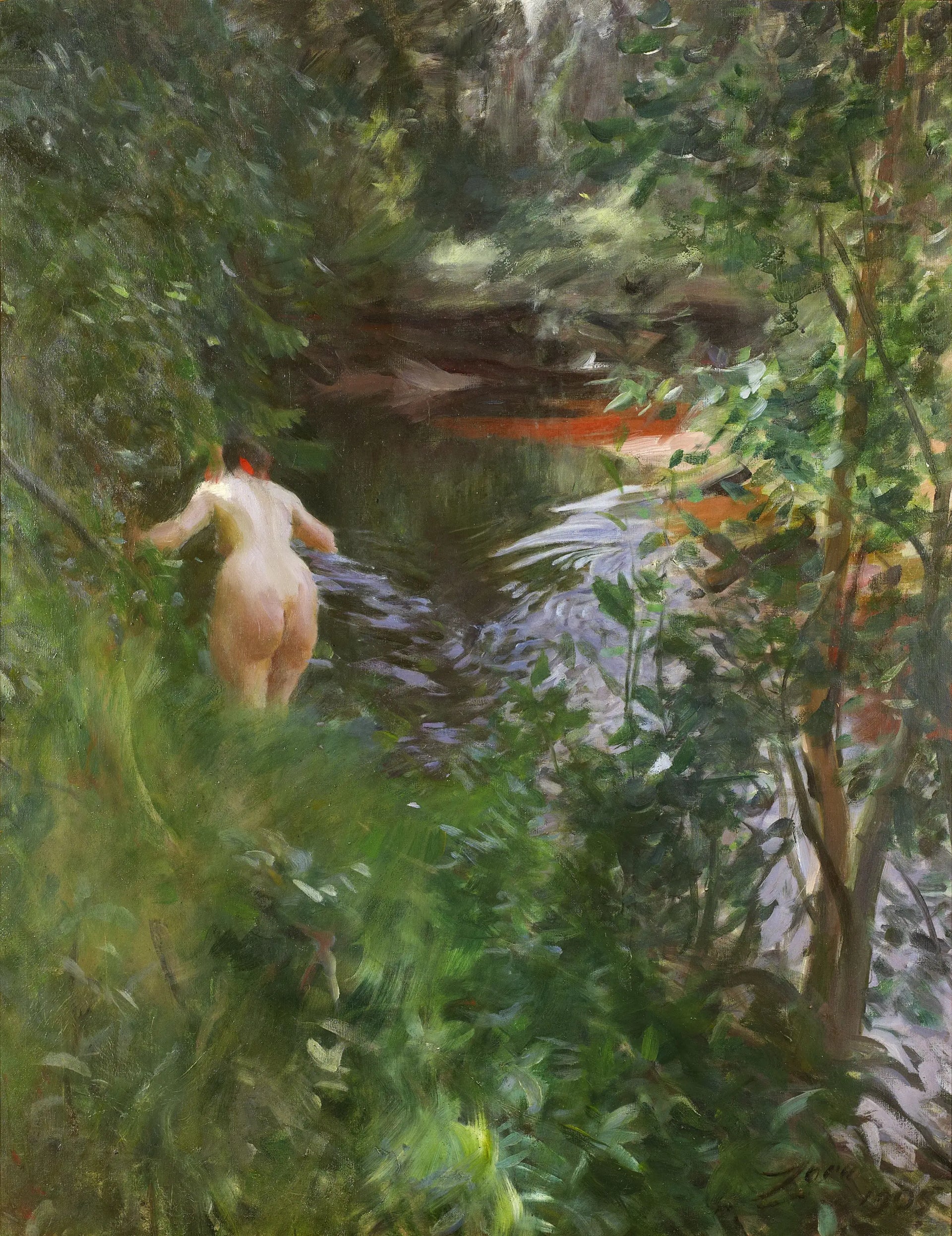 À Gopsmor - Anders Zorn image 1 copie de tableau peinte à la main