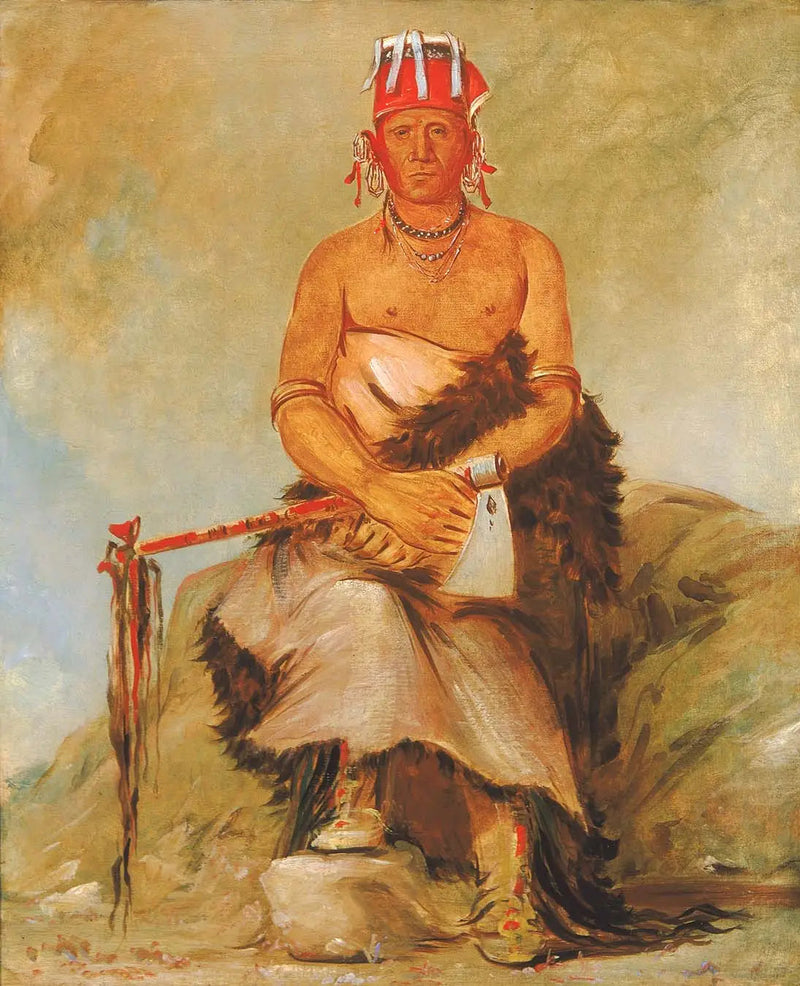 A'h-sha-la-cóots-ah, pieprzyk na czole, przywódca republikanów Pawnee - George Catlin