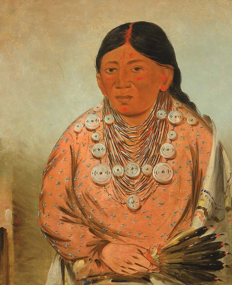 A'h-tee-wát-o-mee, kobieta - George Catlin
