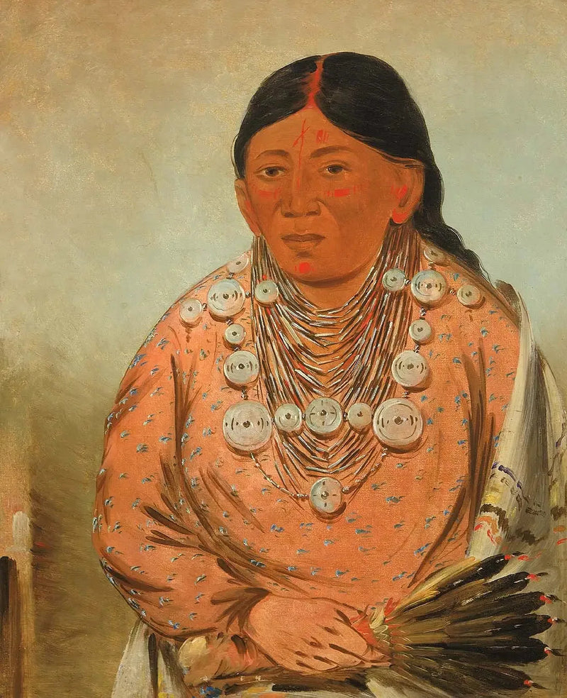 A'h-tee-wát-o-mee, kobieta - George Catlin