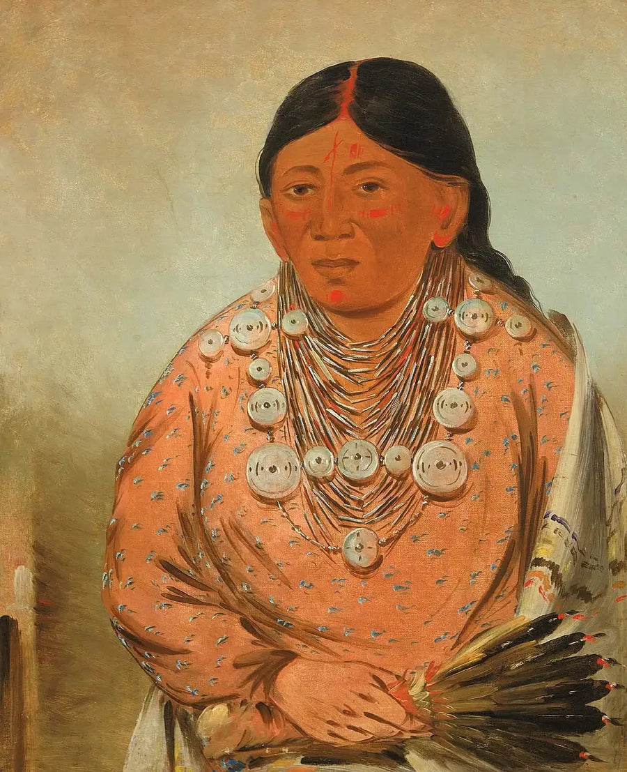 A'h-tee-wát-o-mee, kobieta - George Catlin