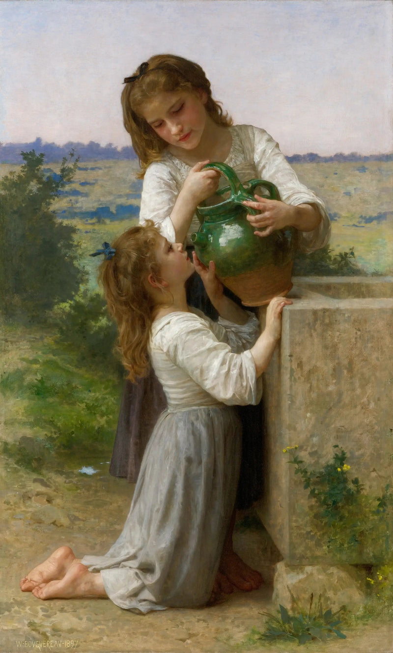 Przy fontannie - Bouguereau