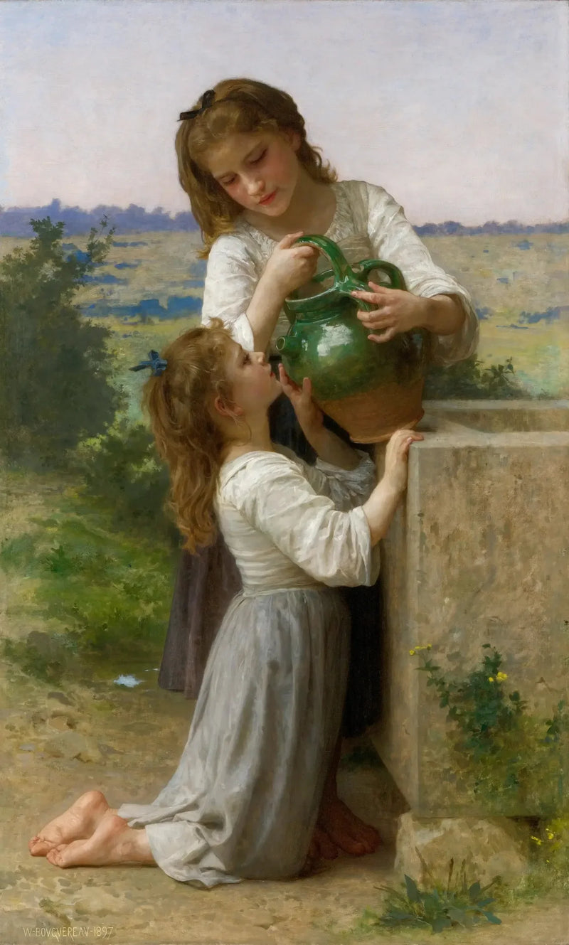 Przy fontannie - Bouguereau