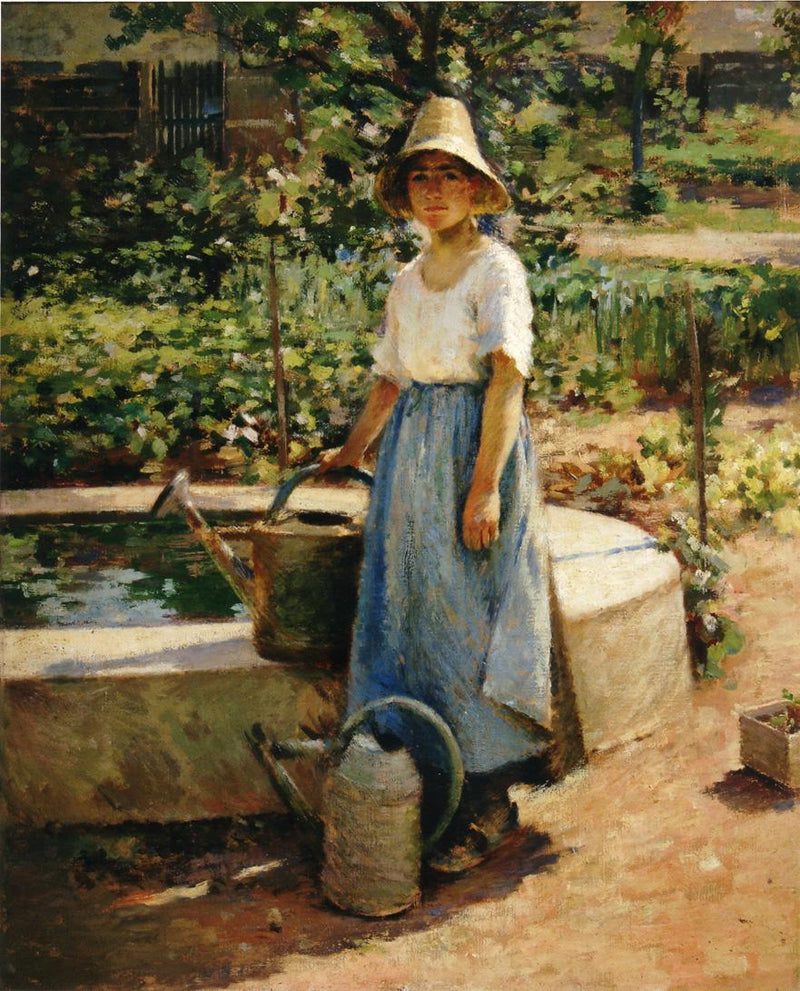 Przy fontannie - Theodore Robinson