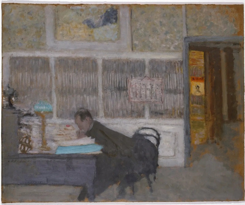 Na recenzji białej (Portret Feliksa Fénéona). - Édouard Vuillard