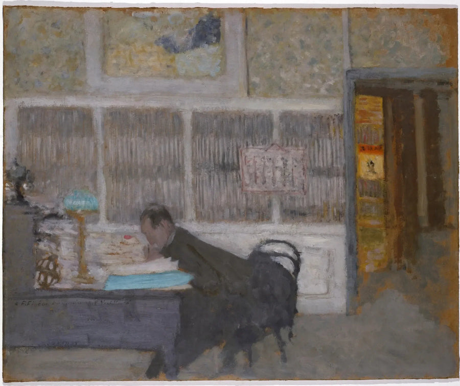 Na recenzji białej (Portret Feliksa Fénéona). - Édouard Vuillard