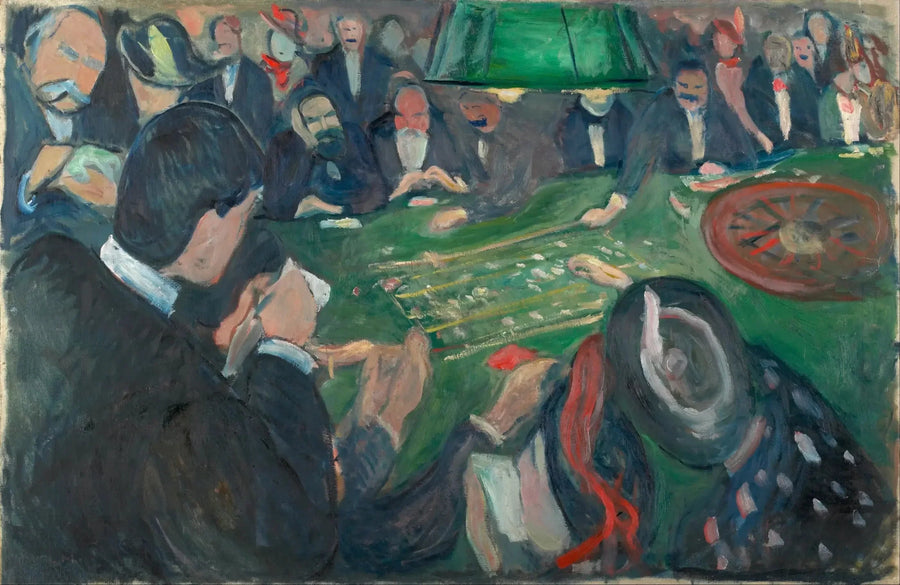 Przy stole ruletki w Monte Carlo - Edvard Munch