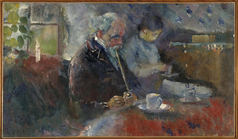 Przy stole kawowym - Edvard Munch