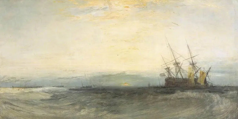Statek na mieliźnie, Yarmouth; Przykładowe badanie - J. M. W. Turner