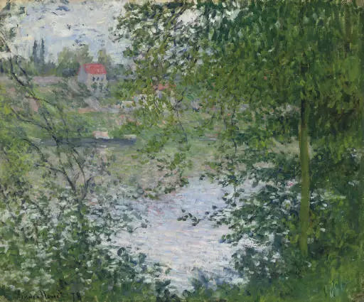 Przez drzewa, wyspa Grande Jatte - Claude Monet