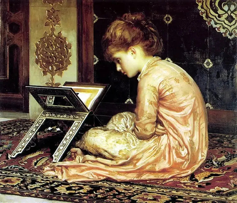 Przy pulpicie do czytania - Frederic Leighton