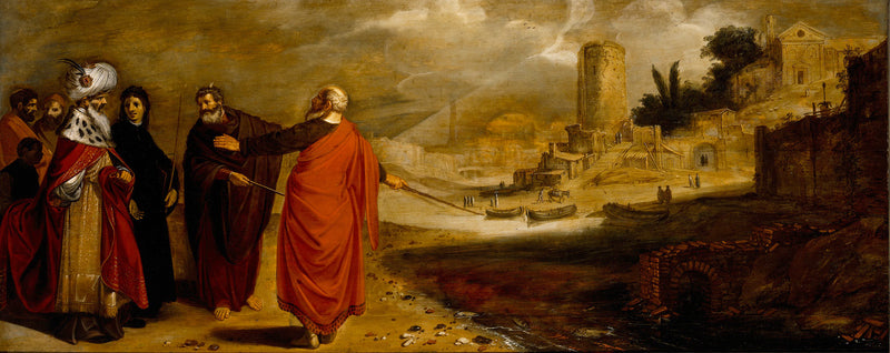 Aaron transforme l'eau du fleuve en sang - Jan Symonsz. Pynas